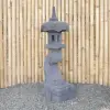 Product image 4 of the product “Japanese style Garden Lantern, made from Andesit Stone. Multipart. 90 cm Height, Roof is 30 cm width. ”
